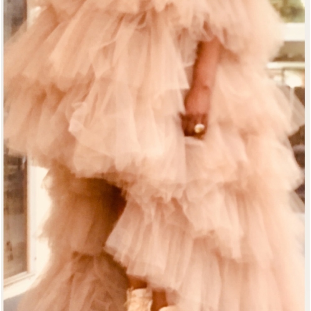 Stunning Tulle Showstopper high/low dress. Layers and layers of fun.